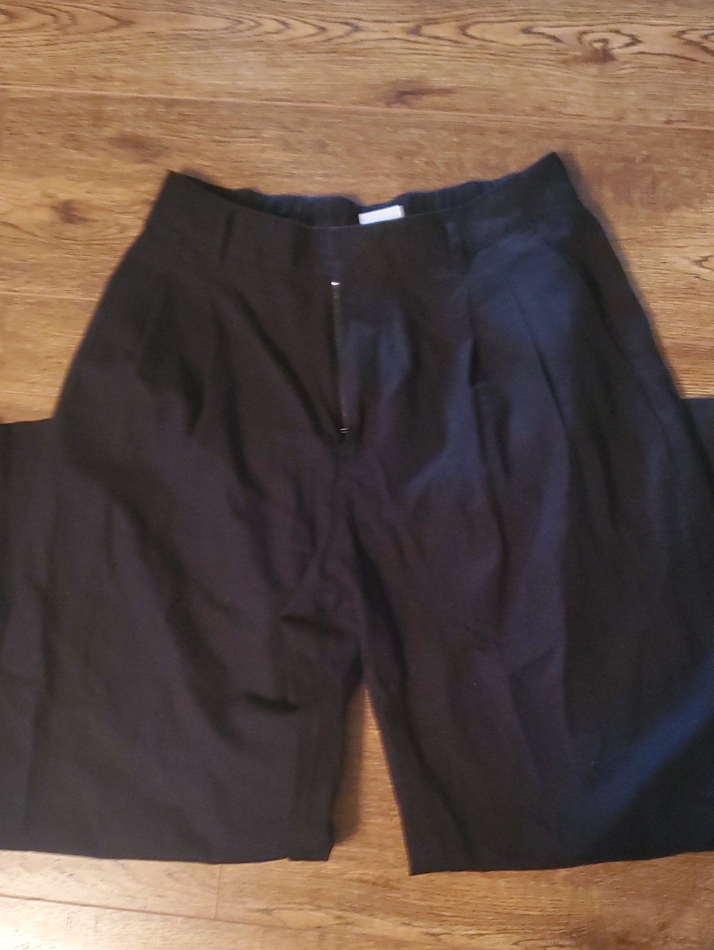 Men's Black Dress Pants - Classic Pleated Trousers